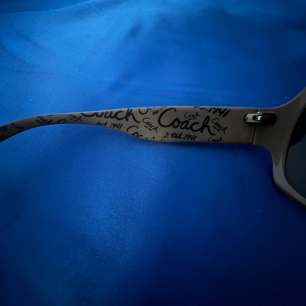 Coach Black Sunglasses with Gold Detail - Picture 7 of 8